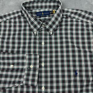 Ralph Lauren Peformance Shirt Mens Size 2XLT Plaid Long Sleeve Button Up
